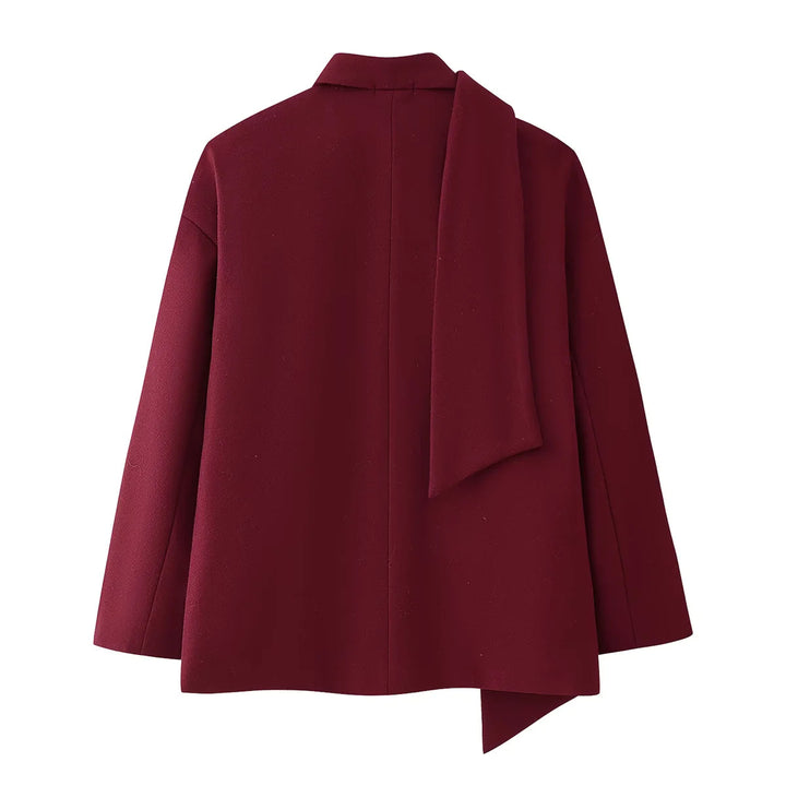 Damer elegant Blazerjacka med avtagbar scarf Mirla-Eva Jonsson