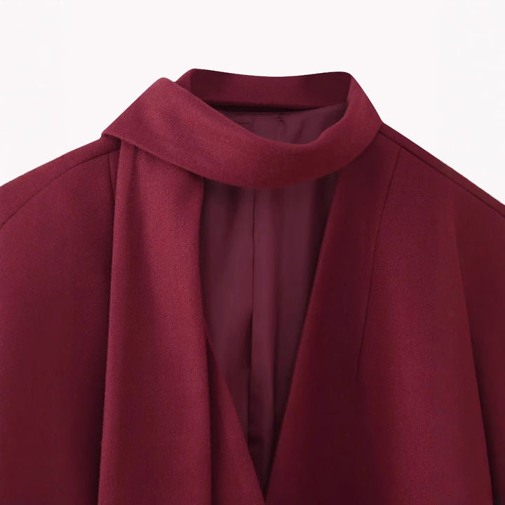 Damer elegant Blazerjacka med avtagbar scarf Mirla-Eva Jonsson