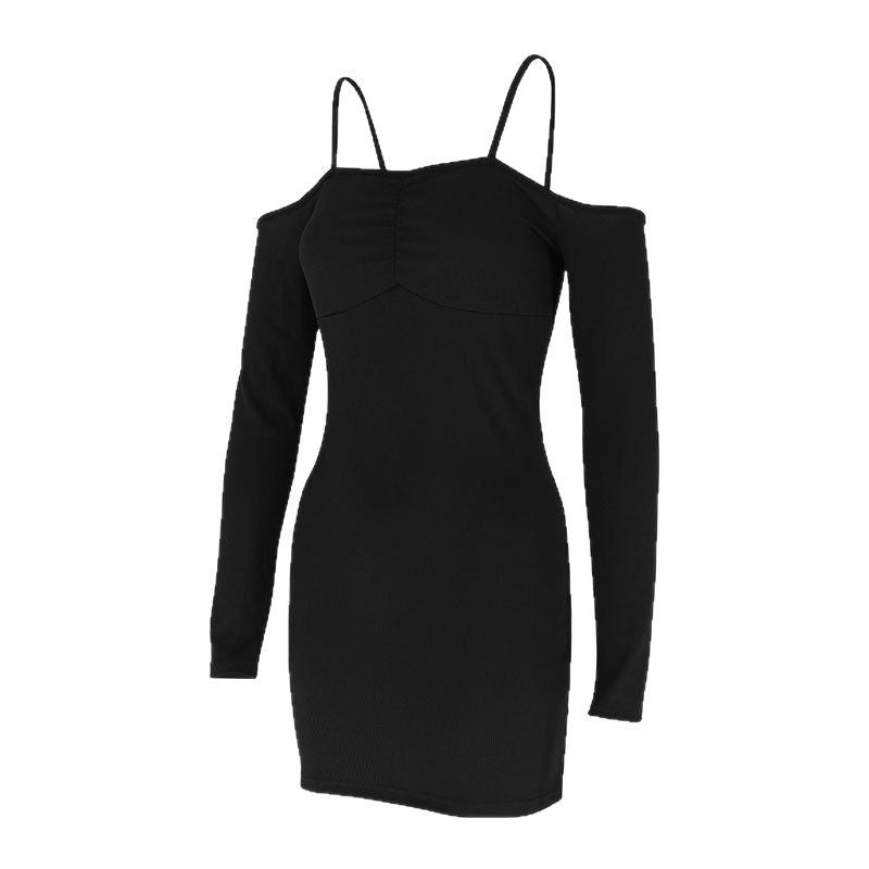 Damer elegant Bodycon-klänning med cut-out-detaljer och långa ärmar Mirla-Eva Jonsson