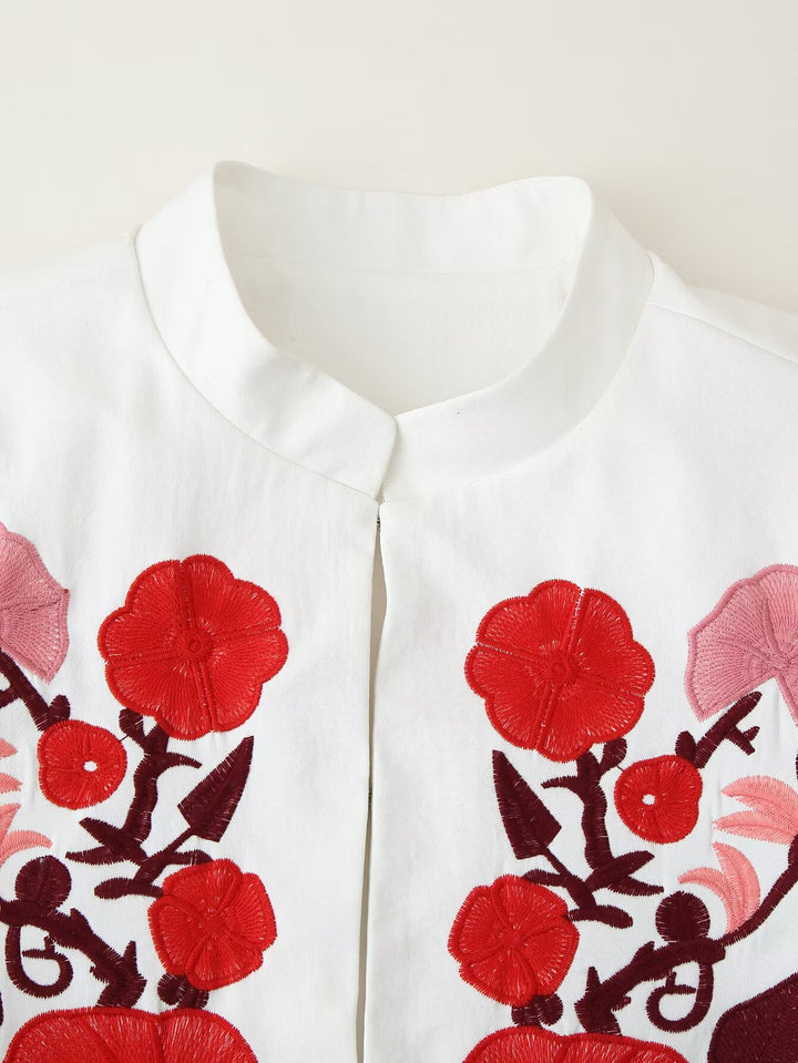 Damer elegant Broderad Jacka Mirla-Eva Jonsson