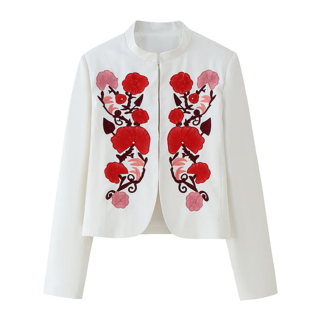 Damer elegant Broderad Jacka Mirla-Eva Jonsson