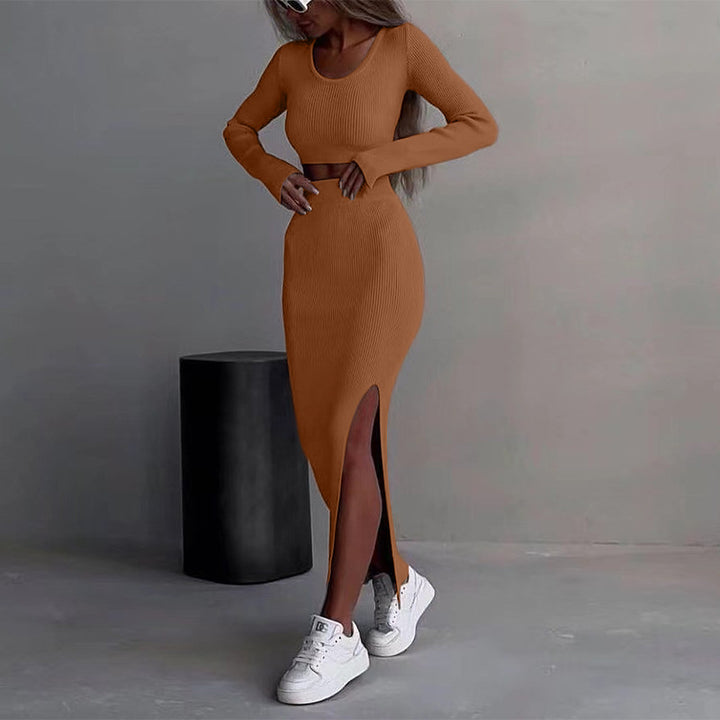 Damer elegant Crop-Top och lång Maxi-kjol ensemble Eva Jonsson-Eva Jonsson