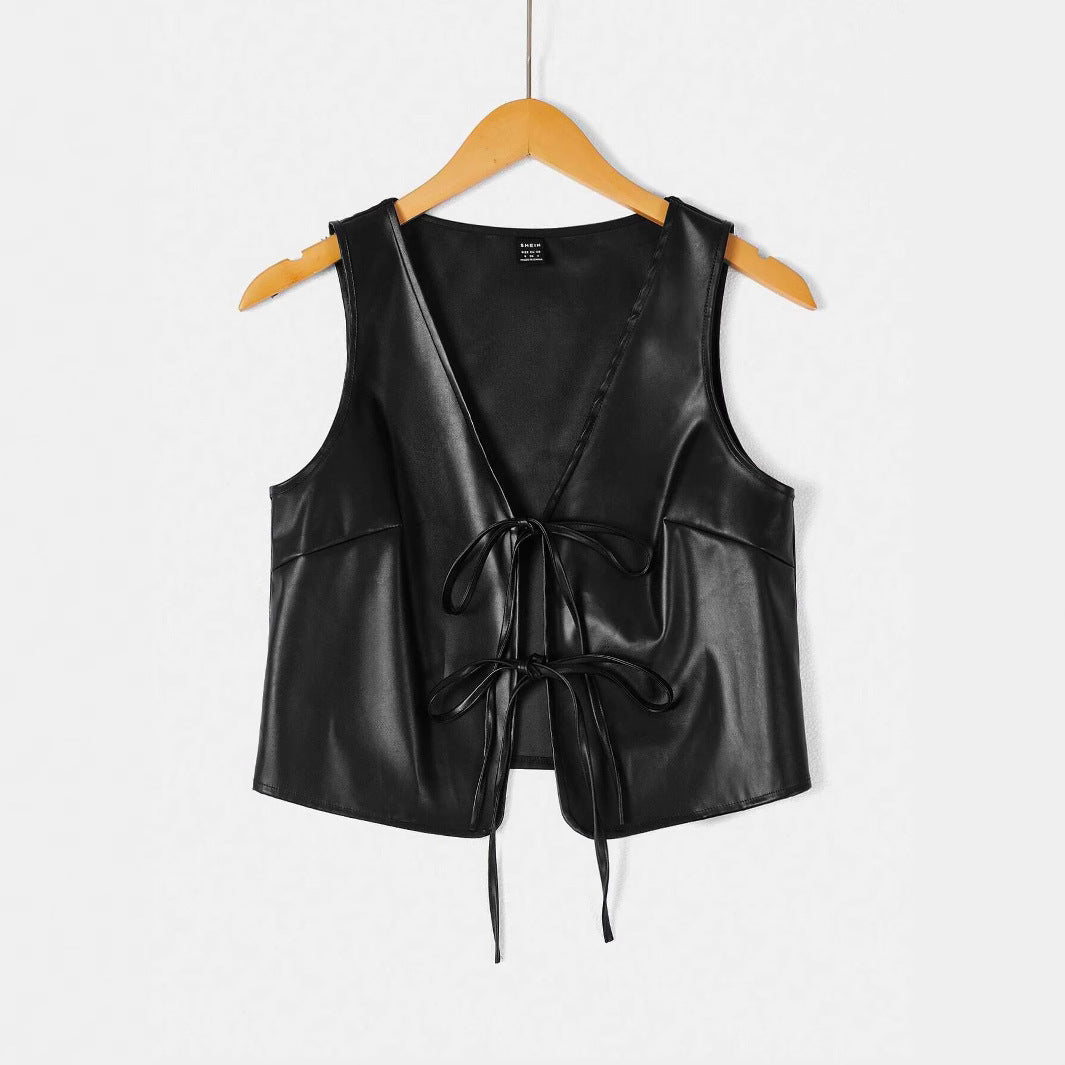 Damer elegant Cropped-Top med moderne snörning Mirla-Eva Jonsson