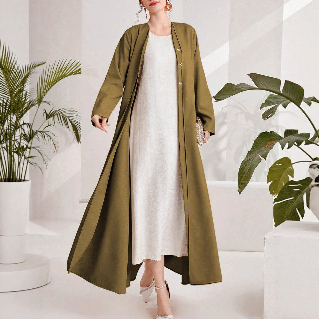 Damer elegant Kimono-kappa med knapppdetaljer Mirla-Eva Jonsson