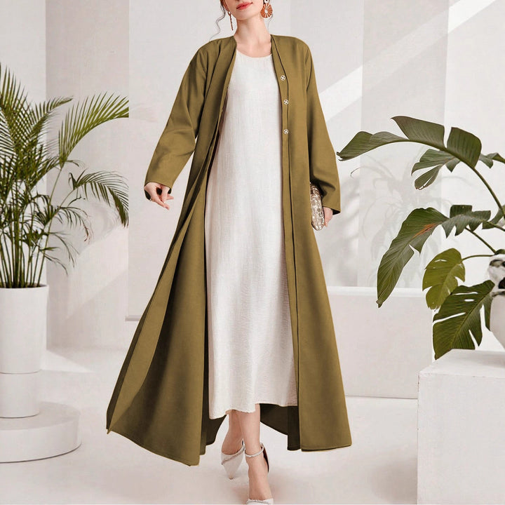 Damer elegant Kimono-kappa med knapppdetaljer Mirla-Eva Jonsson