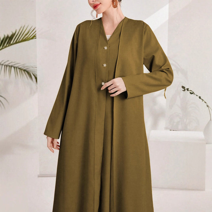 Damer elegant Kimono-kappa med knapppdetaljer Mirla-Eva Jonsson