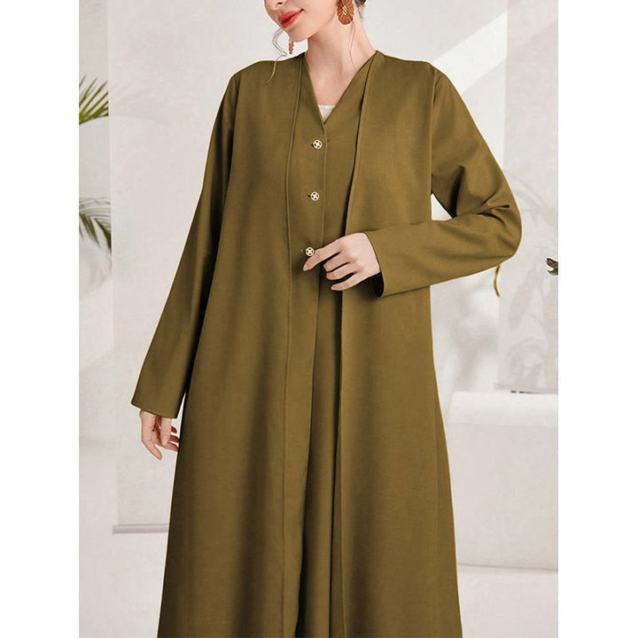 Damer elegant Kimono-kappa med knapppdetaljer Mirla-Eva Jonsson