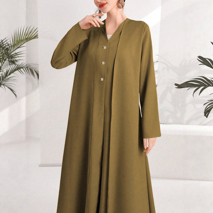 Damer elegant Kimono-kappa med knapppdetaljer Mirla-Eva Jonsson