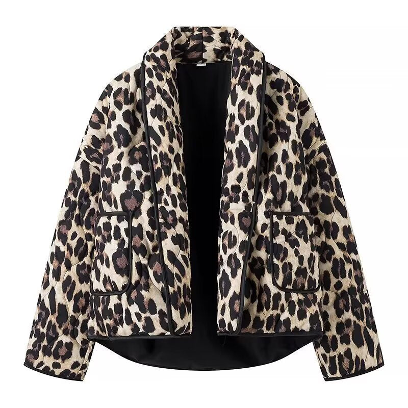 Damer elegant Leo-tryck jacka Mirla-Eva Jonsson