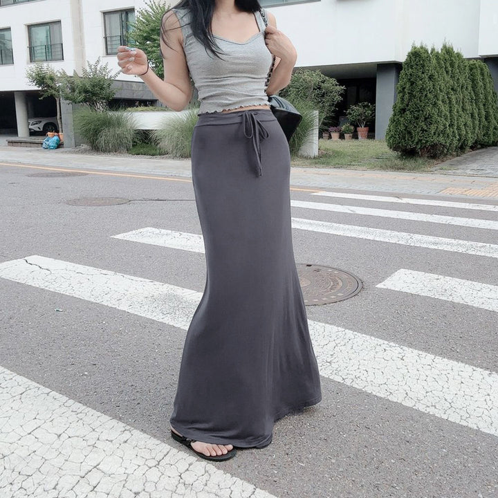 Damer elegant Maxi-kjol med justerbart midjeband Mirla-Eva Jonsson