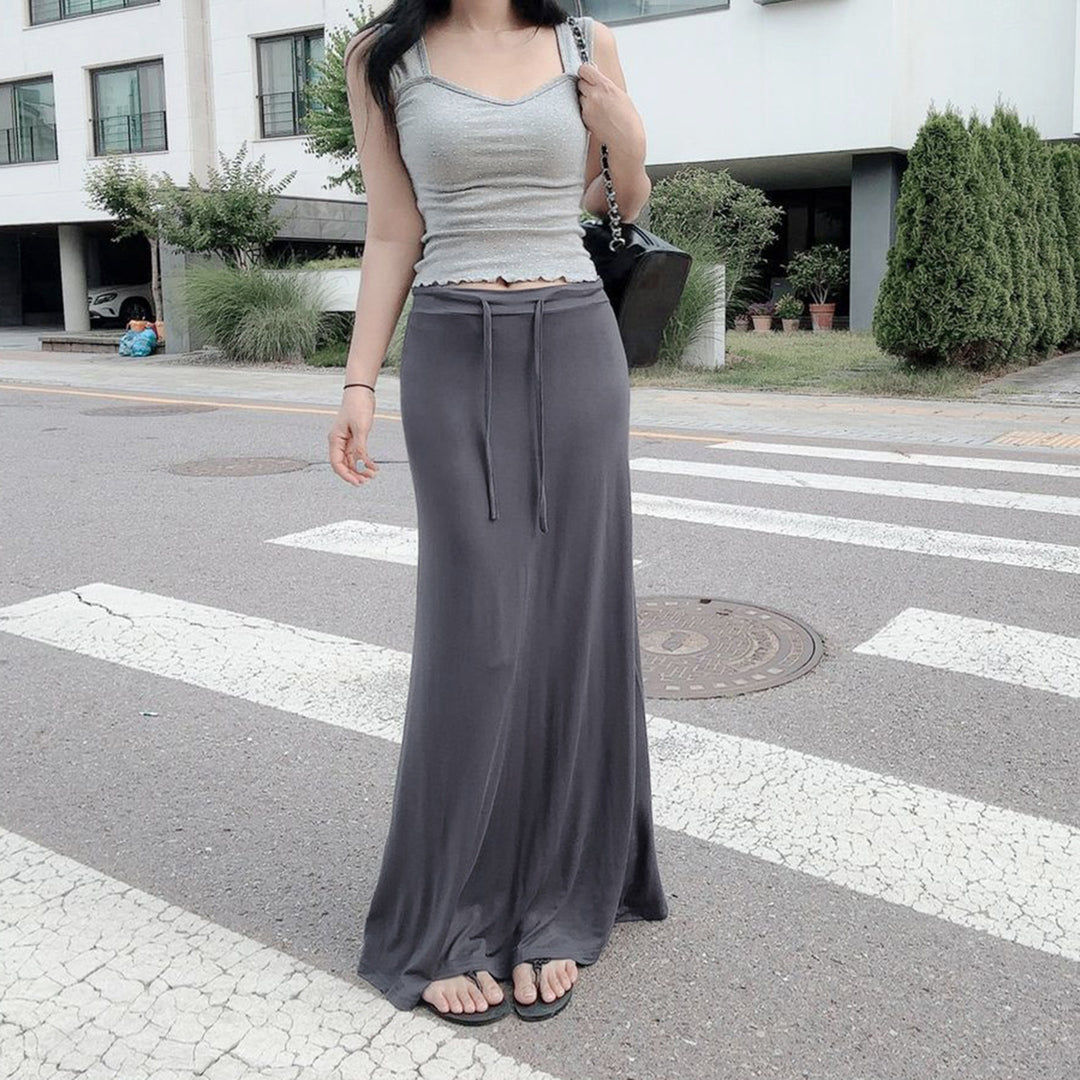 Damer elegant Maxi-kjol med justerbart midjeband Mirla-Eva Jonsson