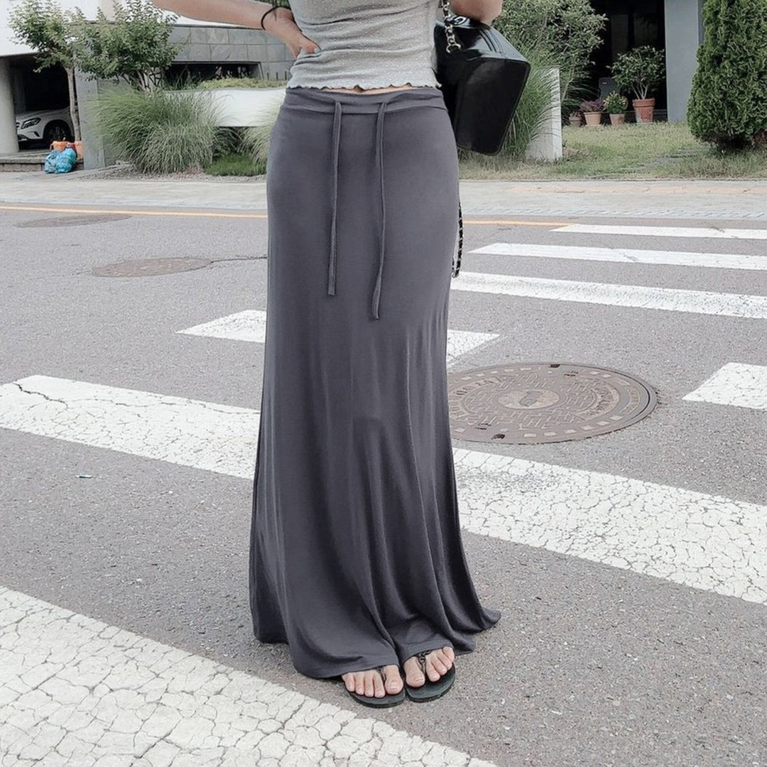 Damer elegant Maxi-kjol med justerbart midjeband Mirla-Eva Jonsson