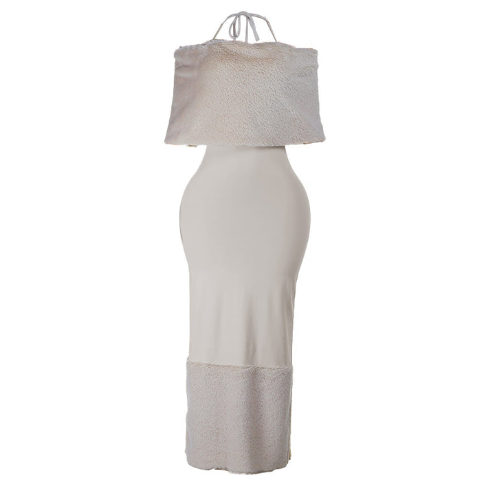 Damer elegant Maxiklänning med strapless design och flytande tyg Mirla-Eva Jonsson