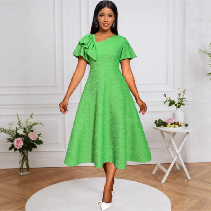Damer elegant Midikjol med volangdetaljer Mirla-Eva Jonsson