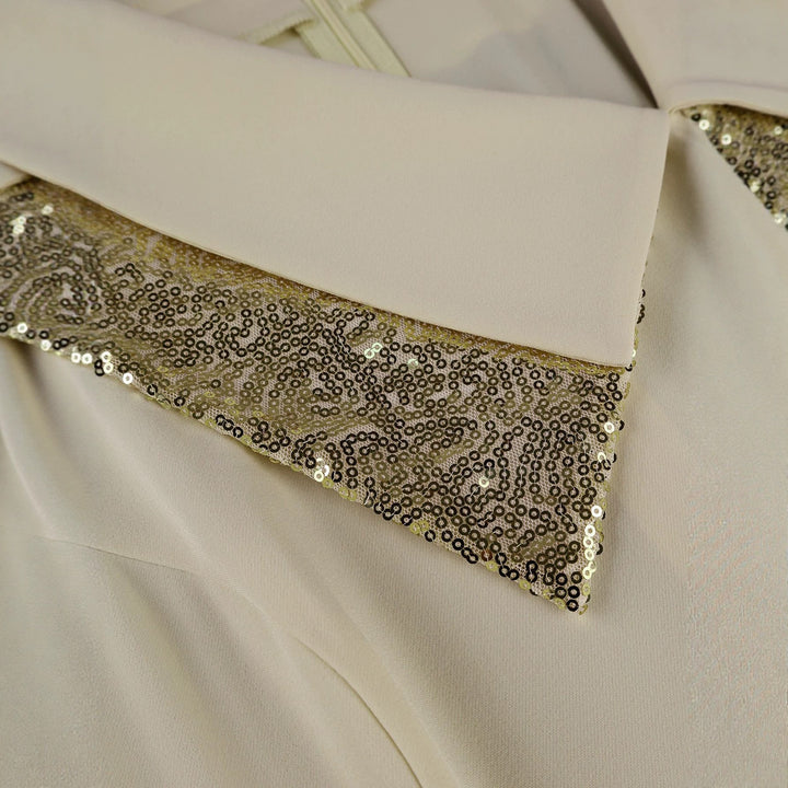 Damer elegant Midiklänning med glittrande krage Mirla-Eva Jonsson