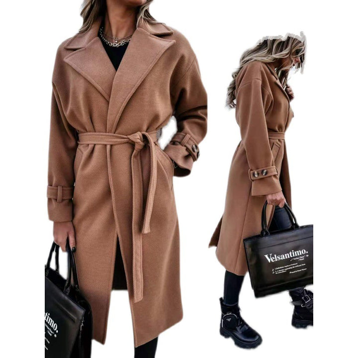 Damer elegant Midlength-trenchcoat med justerbart bälte Mirla-Eva Jonsson