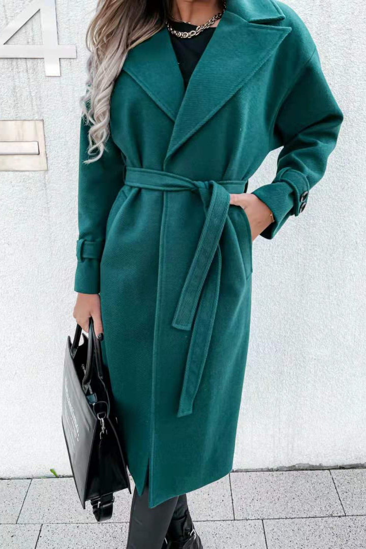 Damer elegant Midlength-trenchcoat med justerbart bälte Mirla-Eva Jonsson
