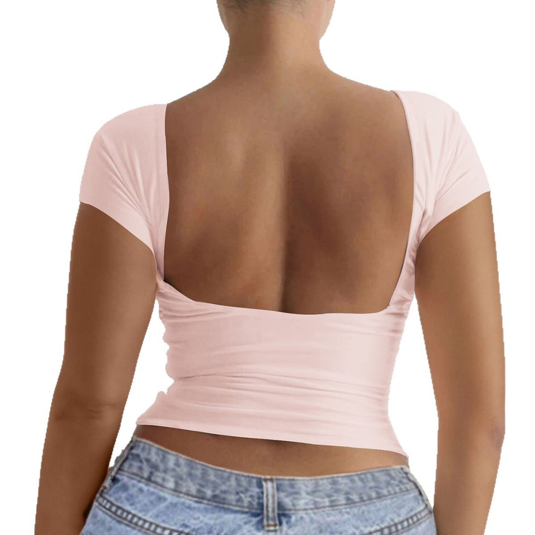 Damer elegant Off-Shoulder topp med djup rygg Mirla-Eva Jonsson