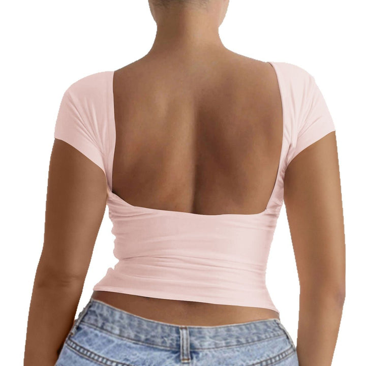 Damer elegant Off-Shoulder topp med djup rygg Mirla-Eva Jonsson