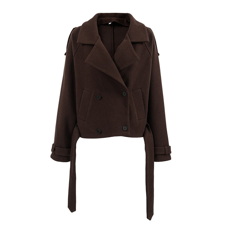 Damer elegant Oversize-högkragejacka i minimalistisk stil Mirla-Eva Jonsson