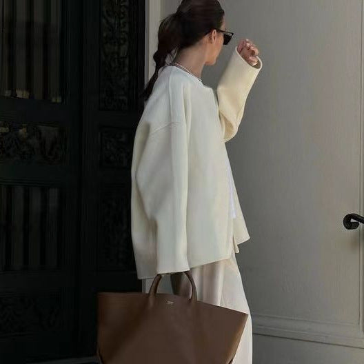 Damer elegant Oversized Jacka med voluminös krage Mirla-Eva Jonsson
