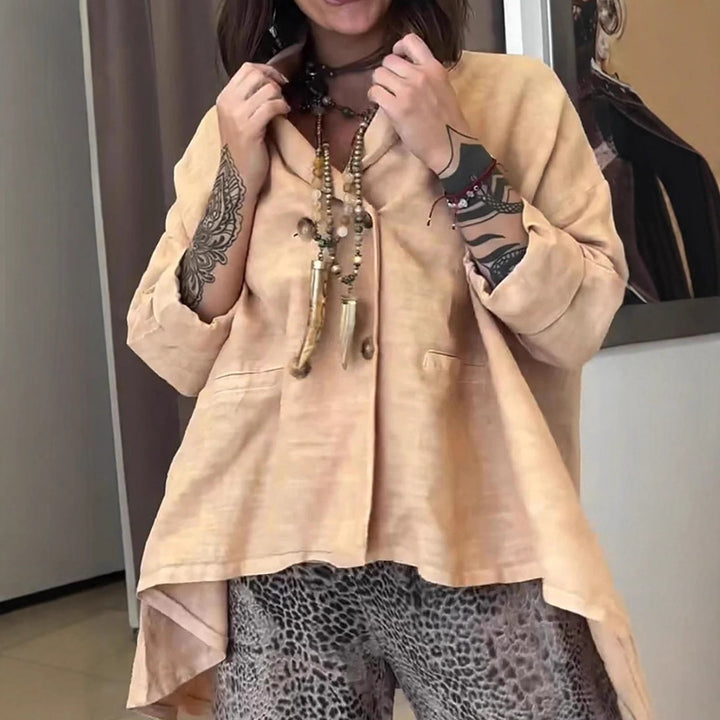 Damer elegant Oversized-blazer med dubbelknapplist Eva Jonsson-Eva Jonsson