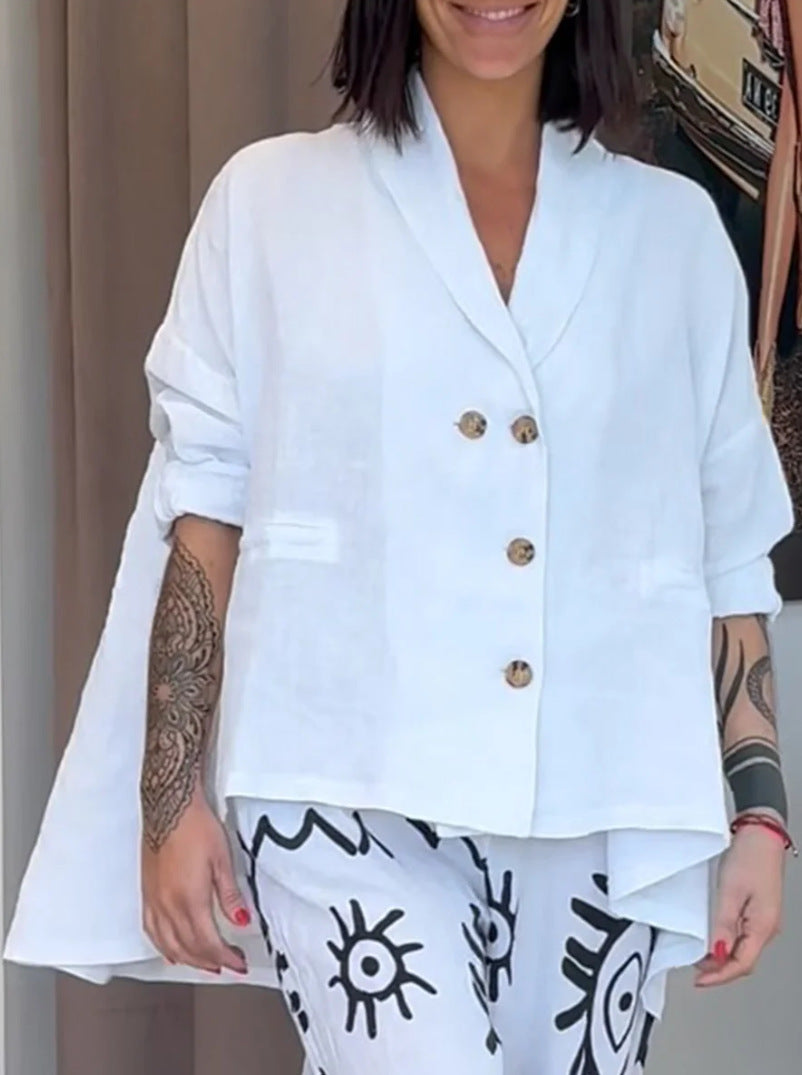 Damer elegant Oversized-blazer med dubbelknapplist Eva Jonsson-Eva Jonsson