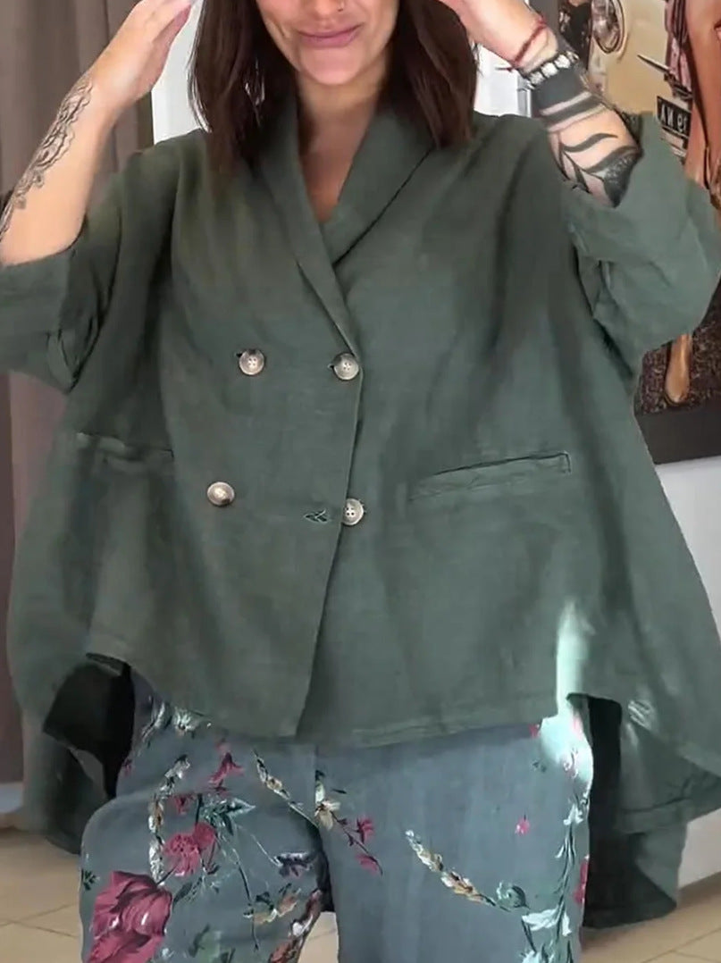 Damer elegant Oversized-blazer med dubbelknapplist Eva Jonsson-Eva Jonsson