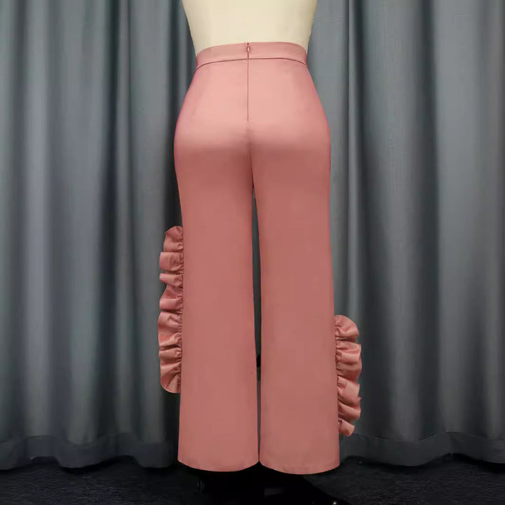 Damer elegant Palazzo-byxor med voluminösa ruffle detaljer Mirla-Eva Jonsson