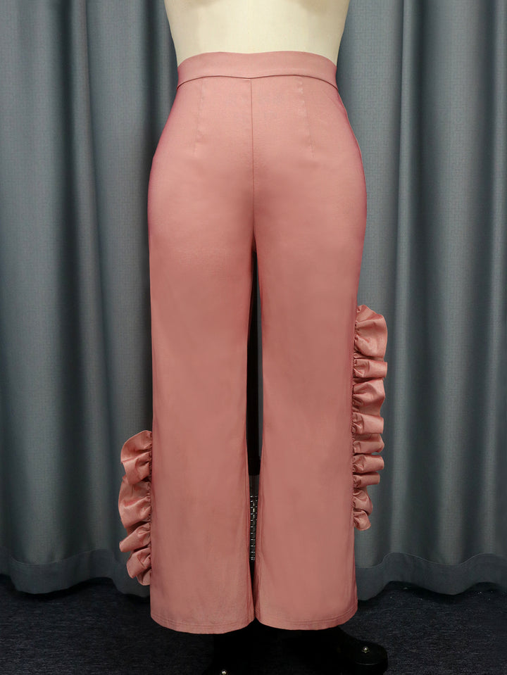 Damer elegant Palazzo-byxor med voluminösa ruffle detaljer Mirla-Eva Jonsson