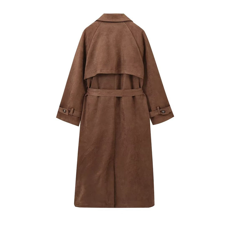 Damer elegant Suede Trenchcoat Mirla-Eva Jonsson