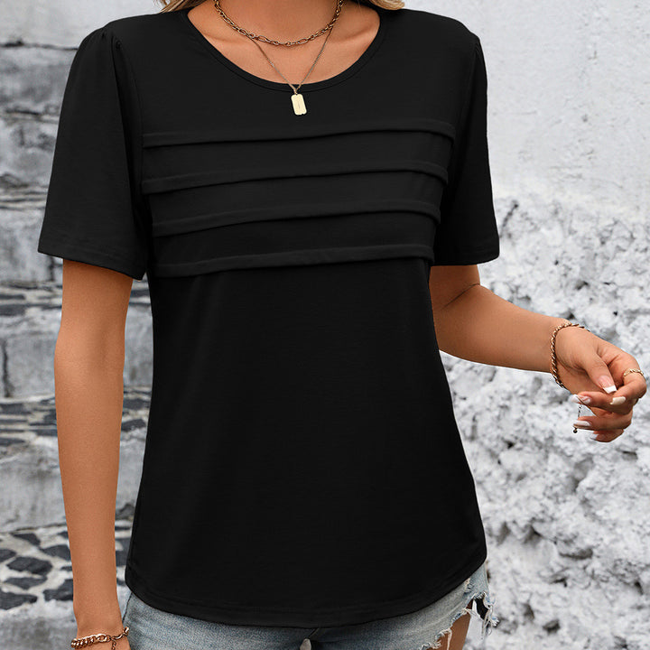 Damer elegant T-shirt med strukturerad design Eva Jonsson-Eva Jonsson