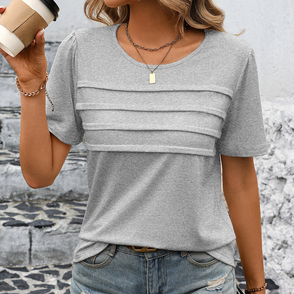 Damer elegant T-shirt med strukturerad design Eva Jonsson-Eva Jonsson