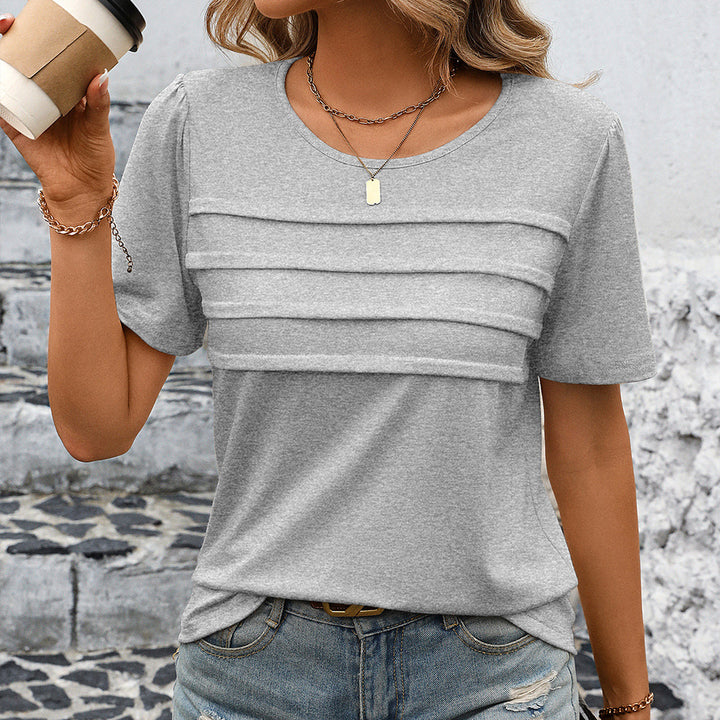 Damer elegant T-shirt med strukturerad design Eva Jonsson-Eva Jonsson