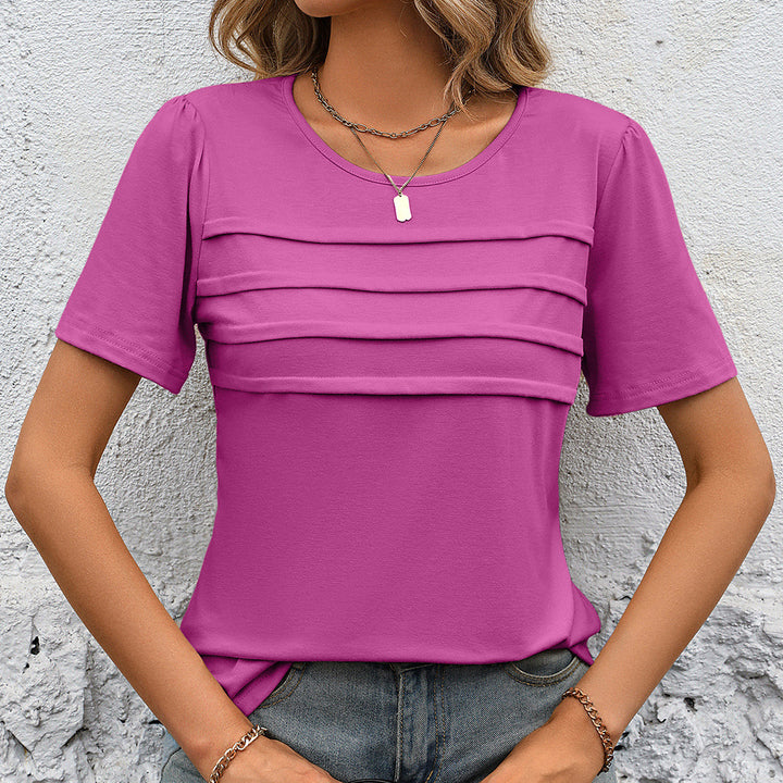 Damer elegant T-shirt med strukturerad design Eva Jonsson-Eva Jonsson