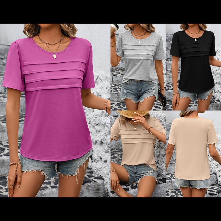 Damer elegant T-shirt med strukturerad design Eva Jonsson-Eva Jonsson