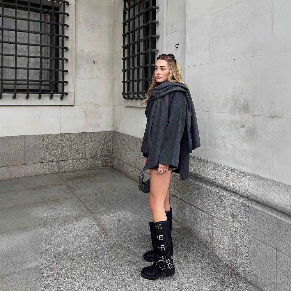 Damer elegant Ull-Cape Eva Jonsson-Eva Jonsson