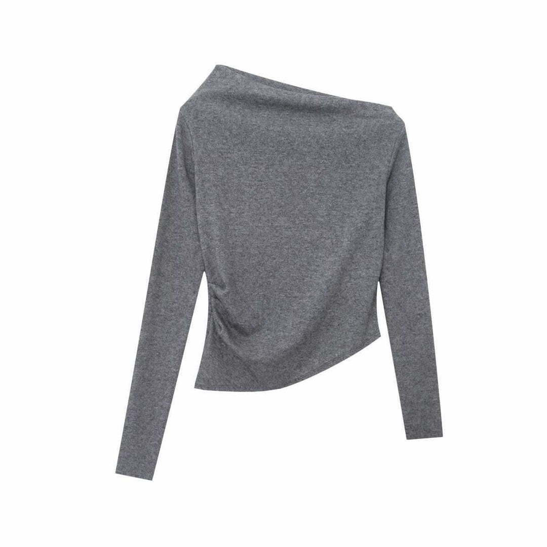 Damer elegant asymmetrisk långärmad topp Mirla-Eva Jonsson