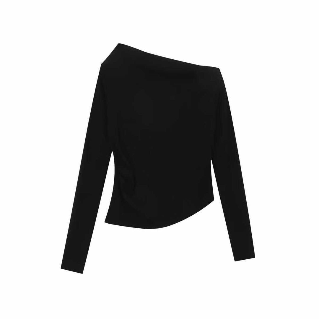 Damer elegant asymmetrisk långärmad topp Mirla-Eva Jonsson