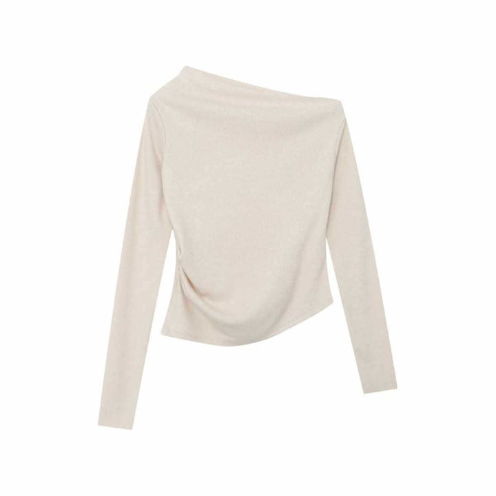 Damer elegant asymmetrisk långärmad topp Mirla-Eva Jonsson