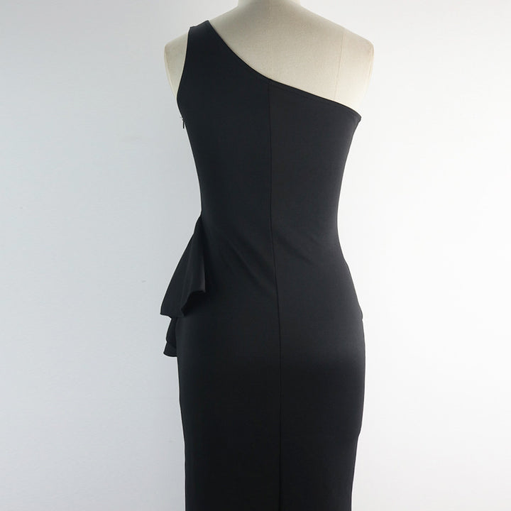 Damer elegant asymmetrisk maxikjol med volanger och slits Mirla-Eva Jonsson