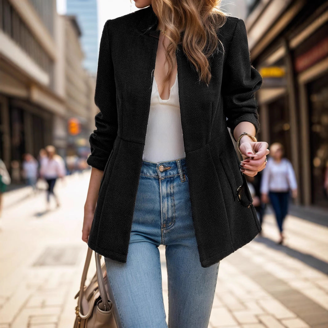 Damer elegant blazer i herringbone-mönster Mirla-Eva Jonsson