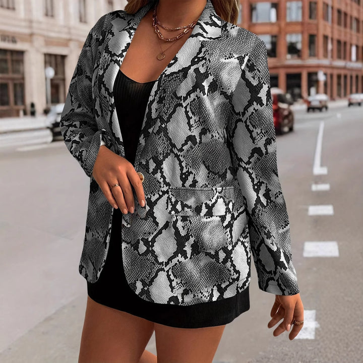 Damer elegant blazer i ormskinnsdesign Eva Jonsson-Eva Jonsson
