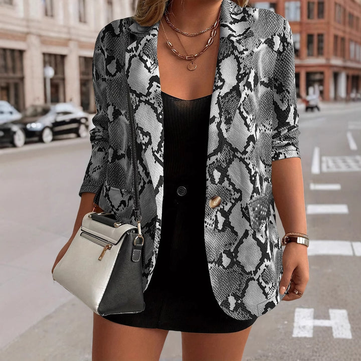 Damer elegant blazer i ormskinnsdesign Eva Jonsson-Eva Jonsson
