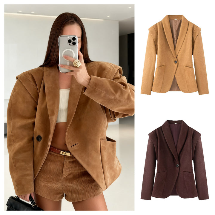 Damer elegant blazer jacka med texturerat tyg Mirla-Eva Jonsson