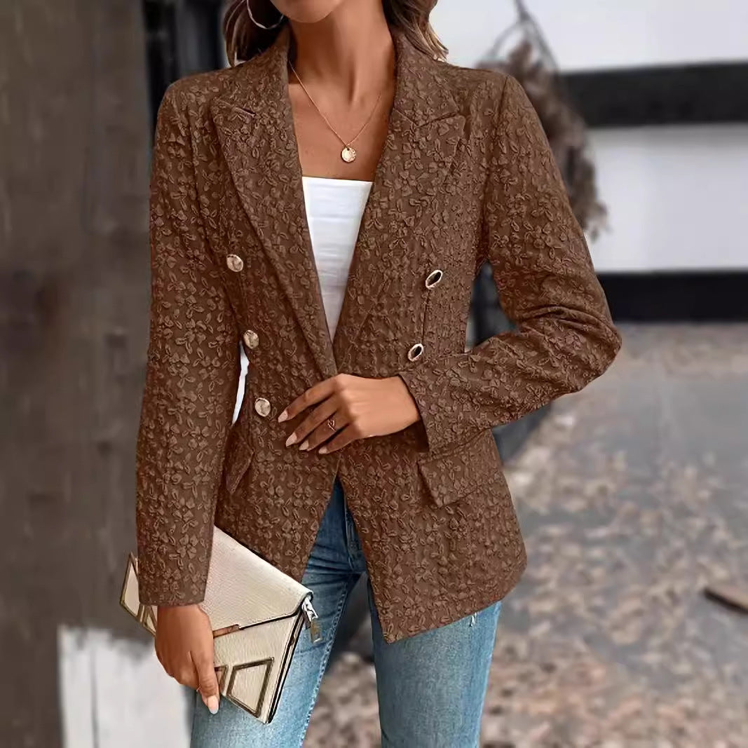 Damer elegant blazer med florala strukturer Mirla-Eva Jonsson