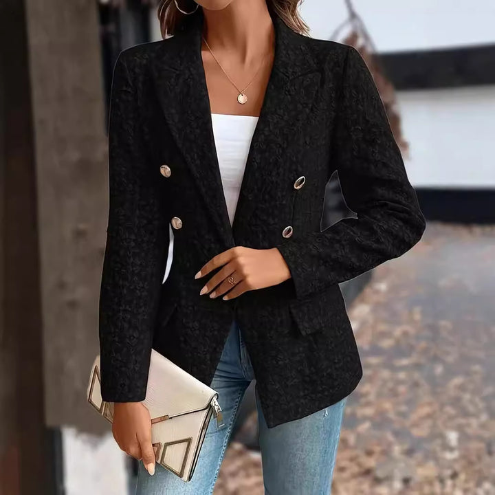 Damer elegant blazer med florala strukturer Mirla-Eva Jonsson