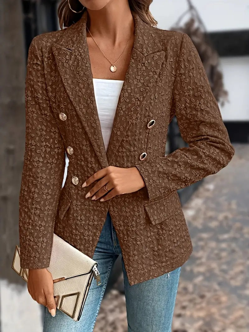 Damer elegant blazer med florala strukturer Mirla-Eva Jonsson