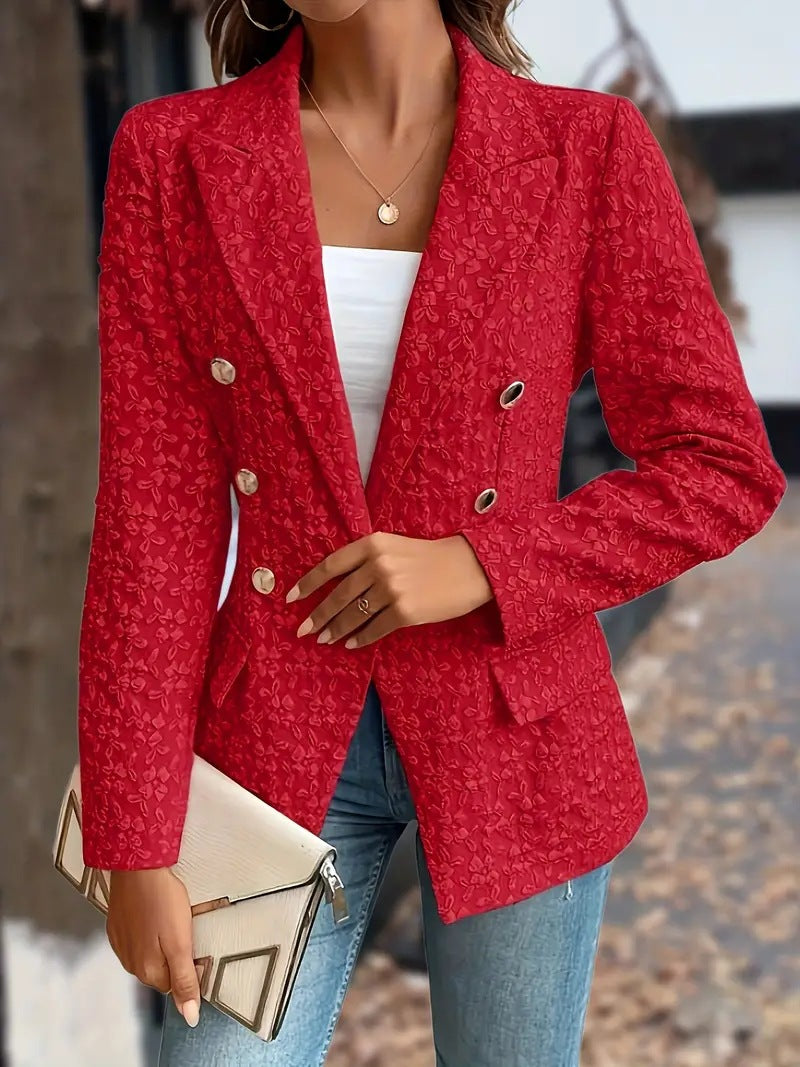 Damer elegant blazer med florala strukturer Mirla-Eva Jonsson