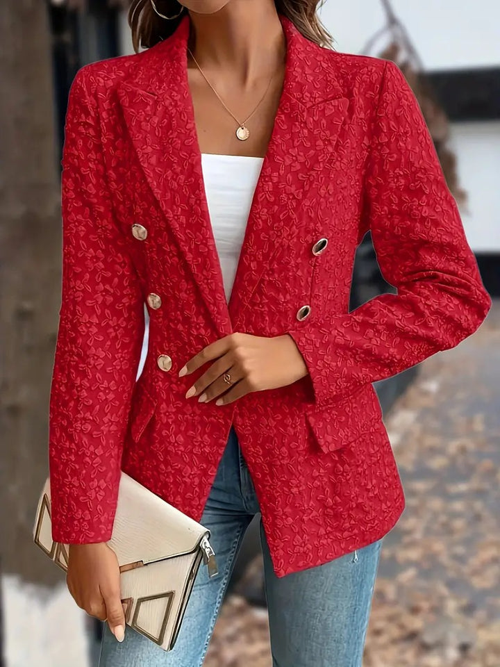 Damer elegant blazer med florala strukturer Mirla-Eva Jonsson